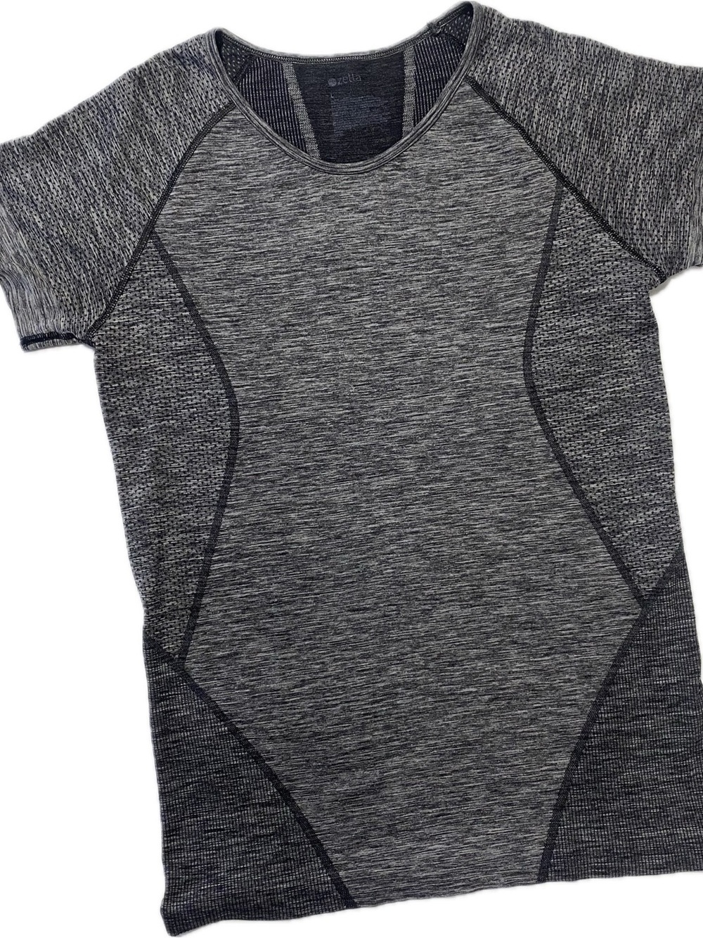 Zella Charcoal & Heather Gray Seamless Short-Sleeve Performance Tee